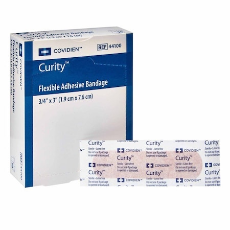 Curity Adhesive Strip 3/4 X 3 Inch Fabric Rectangle Tan Sterile, 50PK 44100